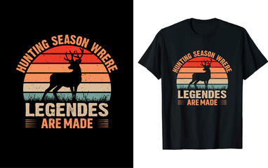 Hunting Vector t shirt design, vector illustration, Hunting design, Hunting silhouette style.
