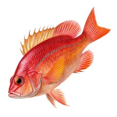 Fototapeta premium goldfish isolated on white background
