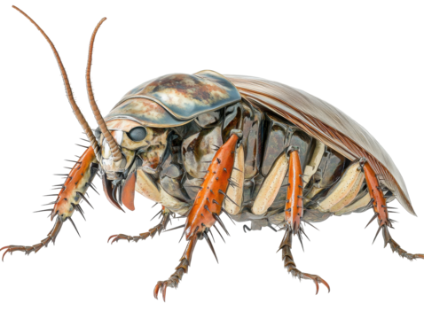 Isolated Extinct Cockroach