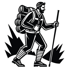 vector illustration of a soldier with sword