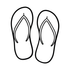 a pair of simple flip flops with thin straps, 