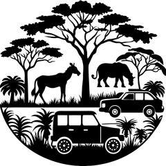 Safari Silhouette Vector