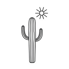 a tall saguaro cactus with small spikes and a tiny,
