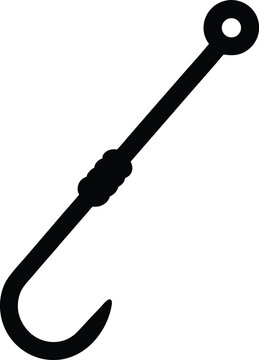 Buttonhook silhouette vector illustration