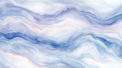 Obraz premium Abstract waves in pastel blue and lavender blend seamlessly for a dreamy effect.