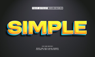 Simple and clean editable text effect with modern style.