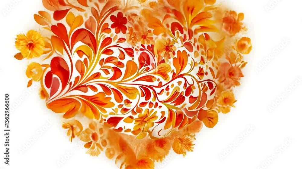Poster romantic heart vector design with vibrant floral patterns and colors generative ai