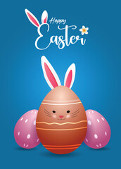 Easter Eggs for easter day Christian festival and cultural holiday vector poster