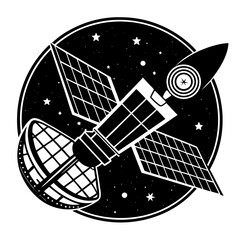 Satellite Silhouette Vector