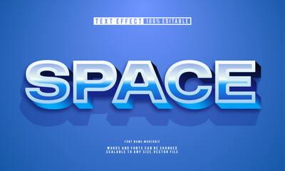 Futuristic space text effect with fully editable style.