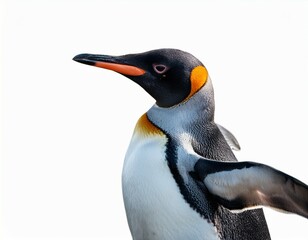 Obraz premium penguin isolated on white background with clapping path full of depth of field