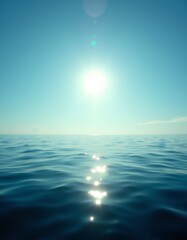 Obraz premium The sun is shining brightly over the ocean