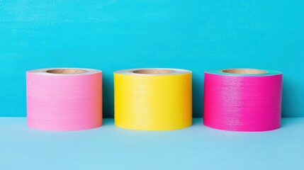 Creative use of painter's tape in colorful home decor indoor setting photo bright environment close-up view diy concept