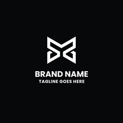 M letter logo design