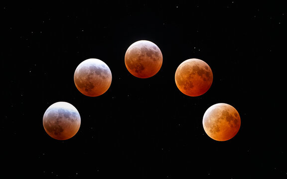 Composite image of 2025 Lunar Eclipse