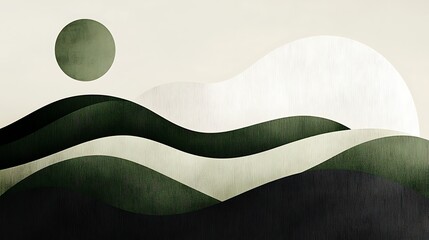 Abstract landscape, soft color palette