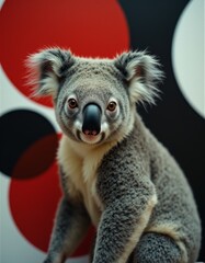 A koala bear sitting on top of a table