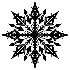 Snowflake Silhouette Vector