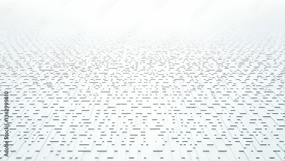 Poster explore flat artistic digital matrix tile design: interlaced code patterns for modern innovation