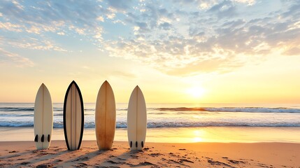 Surfing sunset action at the beach stunning ocean view captivating photography serene atmosphere