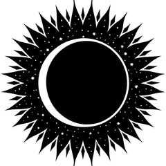Solar Eclipse Silhouette Vector