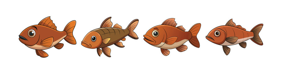 Set of Colorful Brown Hoplo Artistic Representation