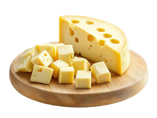 Isolated Swiss Cheese Wedge with Cubes