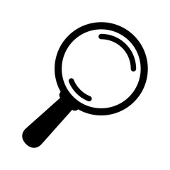 Magnifying glass icon, loupe icon. Search black icon.