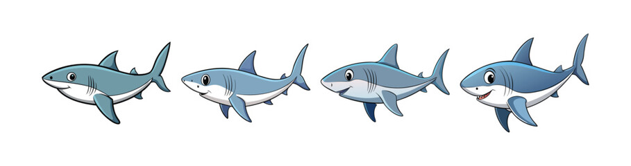 Set of Dusky Shark with Stunning Realistic Colors