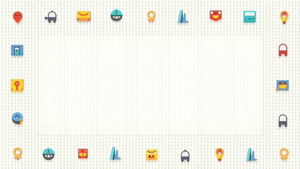 Flat Create contemporary tile design with vibrant local icons isolated white spaces and smooth repeating motifs for social media graphics concept as Contemporary design merges vibrant local icons with