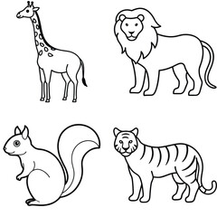 set of animal icons