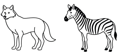 vector illustration of a horse