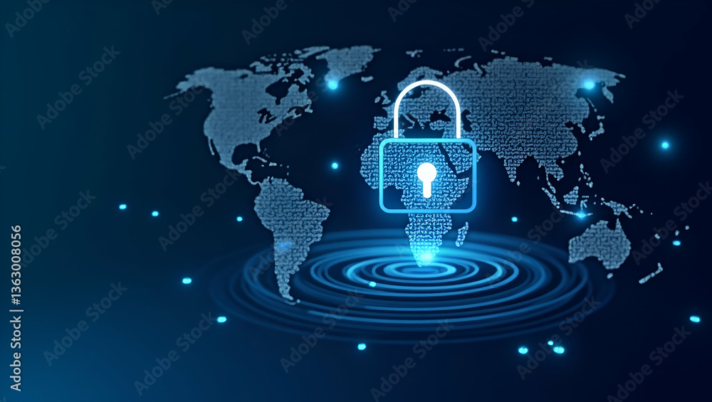 Poster global data security: protecting personal information in the digital age - a conceptual illustration