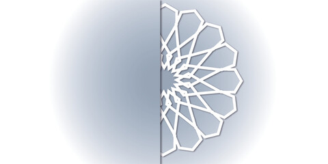 Islamic geometric pattern with gradient background.EPS 10