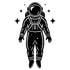 Space Astronaut Silhouette Vector