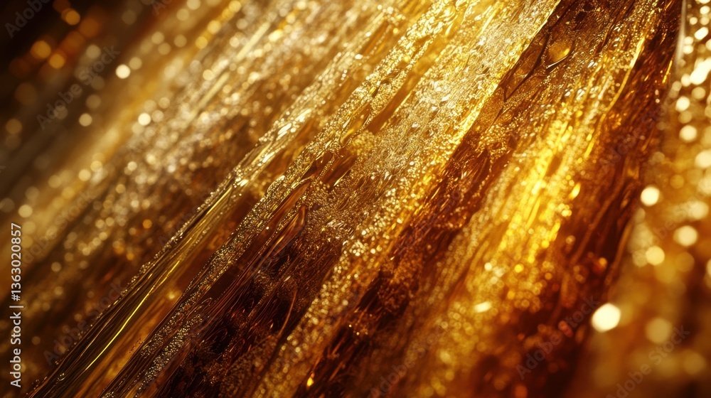 Aufkleber abstract golden texture with shimmering light and elegant fluid design for luxurious backgrounds and