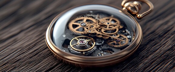 Antique pocket watch intricate mechanism