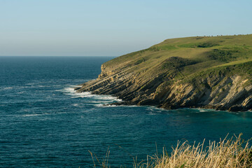 Flysch rock formation at the north spanish atlantic coastline