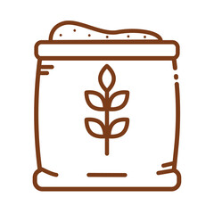 Flour bag icon. Vector