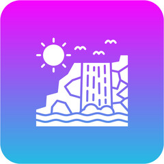 Fototapeta premium Waterfall Icon