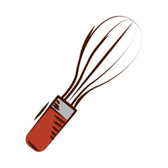 Wire whisk cartoon icon. Vector