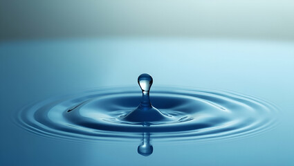 Single water drop on surface capturing the essence of purity refreshment and the simplicity of water in high resolution close up concept as Single water drop resting on surface highlighting purity ref