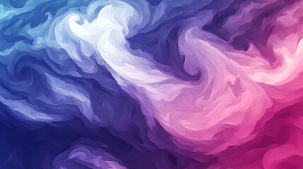 Obraz premium Abstract Digital Painting: Swirling Blues, Pinks, and Whites AI Generated