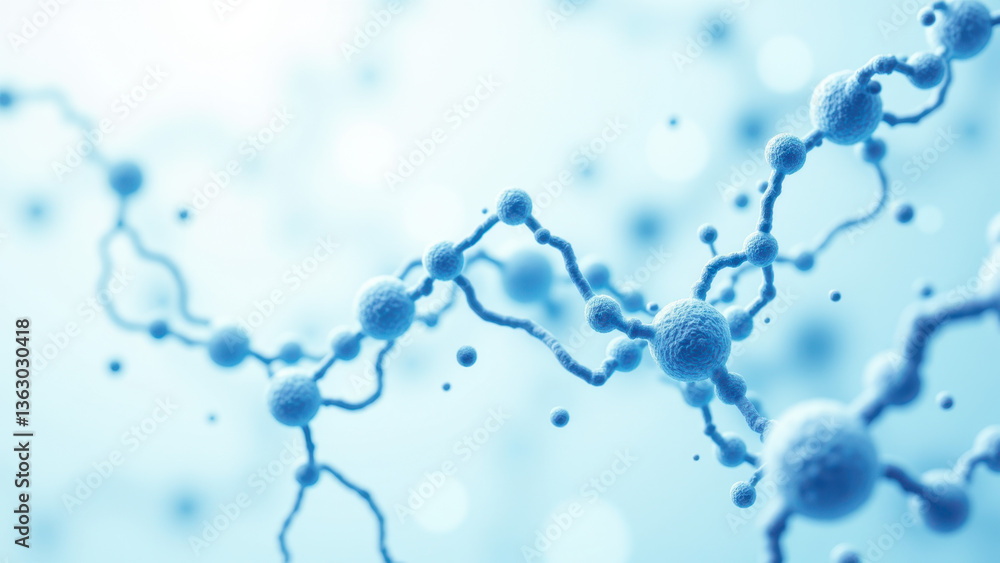 Poster close-up microscopic view of a cluster of magnesium glycinate supplement particles with blurred back