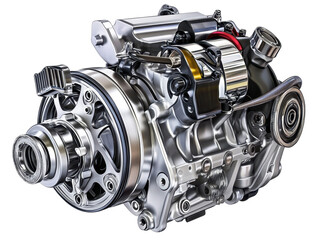 Isolated Metallic V Engine