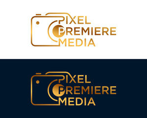 Fototapeta premium A modern and geometric camera logo design.