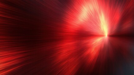 Radiant crimson explosion of energy emanating from a central point creating an abstract and dynamic visual effect with depth and texture