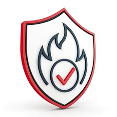 Fototapeta premium shield with fire