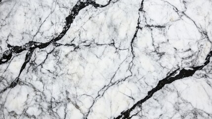 Obraz premium Elegant White Marble Texture with Dark Veins High Angle View Capturing Natural Stone Patterns for Interior Design and Architectural Applications