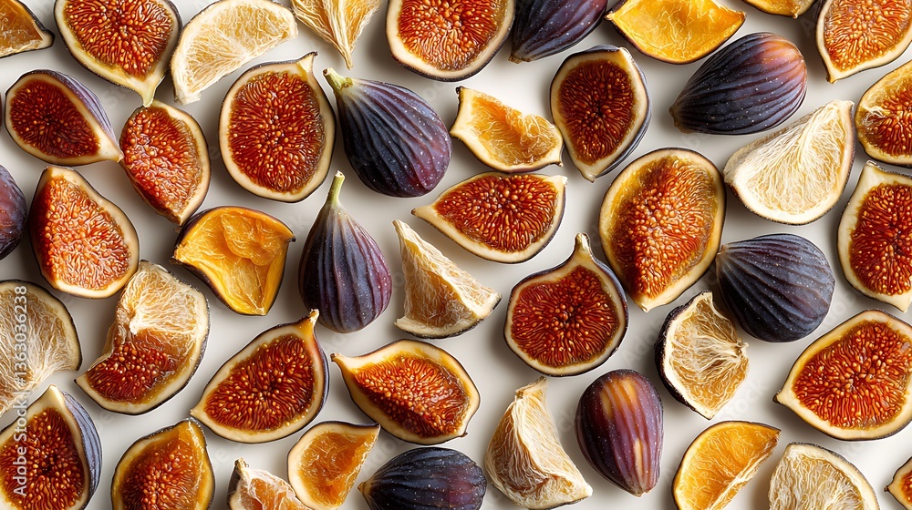 Poster assorted fig and citrus slices